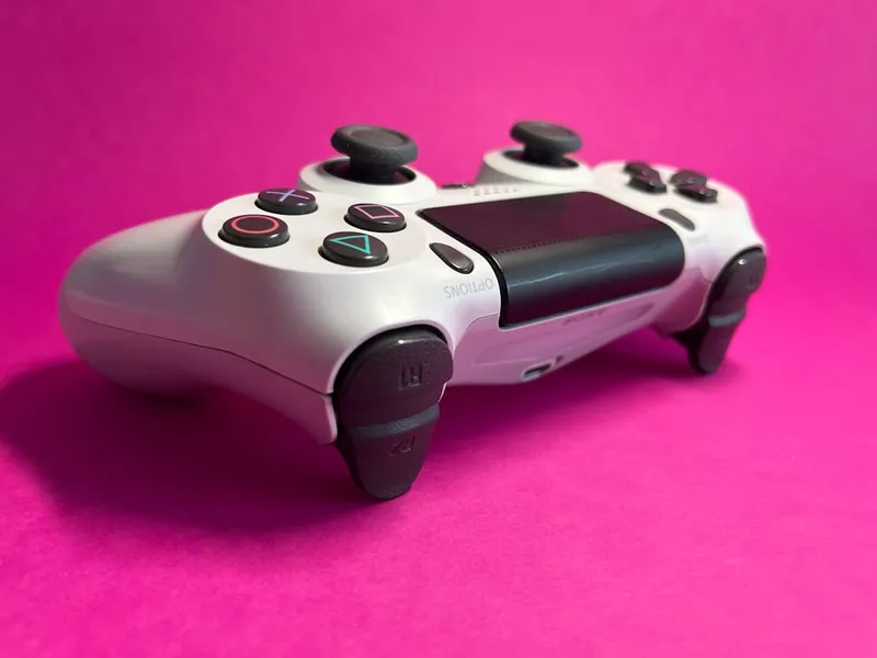 a close up of a video game controller